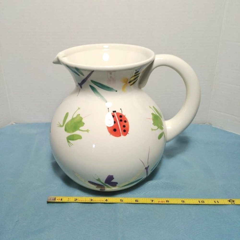 HUG BUG Large Ceramic Ball Pitcher RARE - Picture 3 of 11